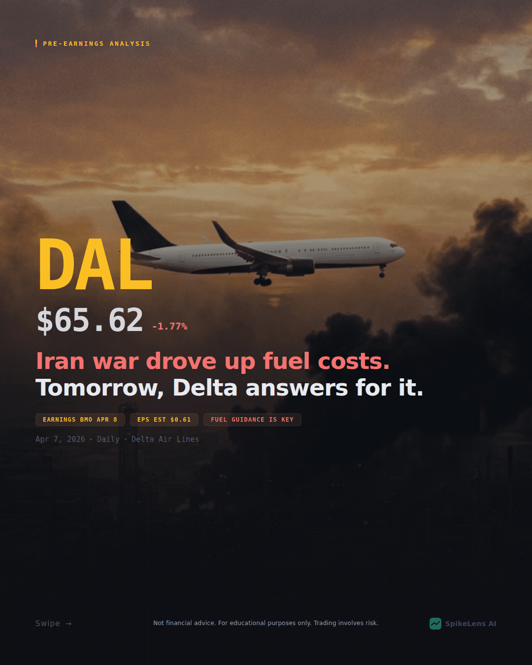 DAL Pre-Earnings Structure Read — April 8, 2026