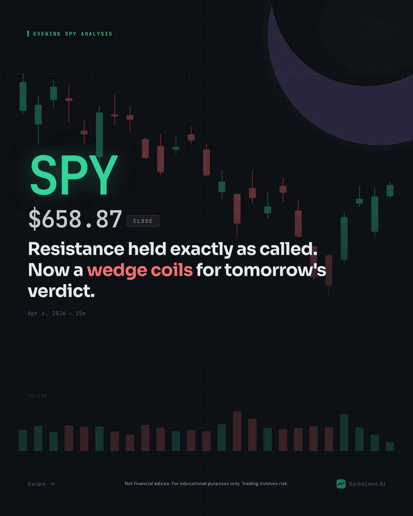 SPY Technical Analysis — April 6, 2026 Evening